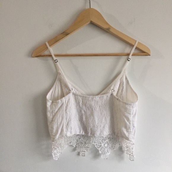 Free People Crop Top Bralette with Crocheted Hem - Picture 2 of 5
